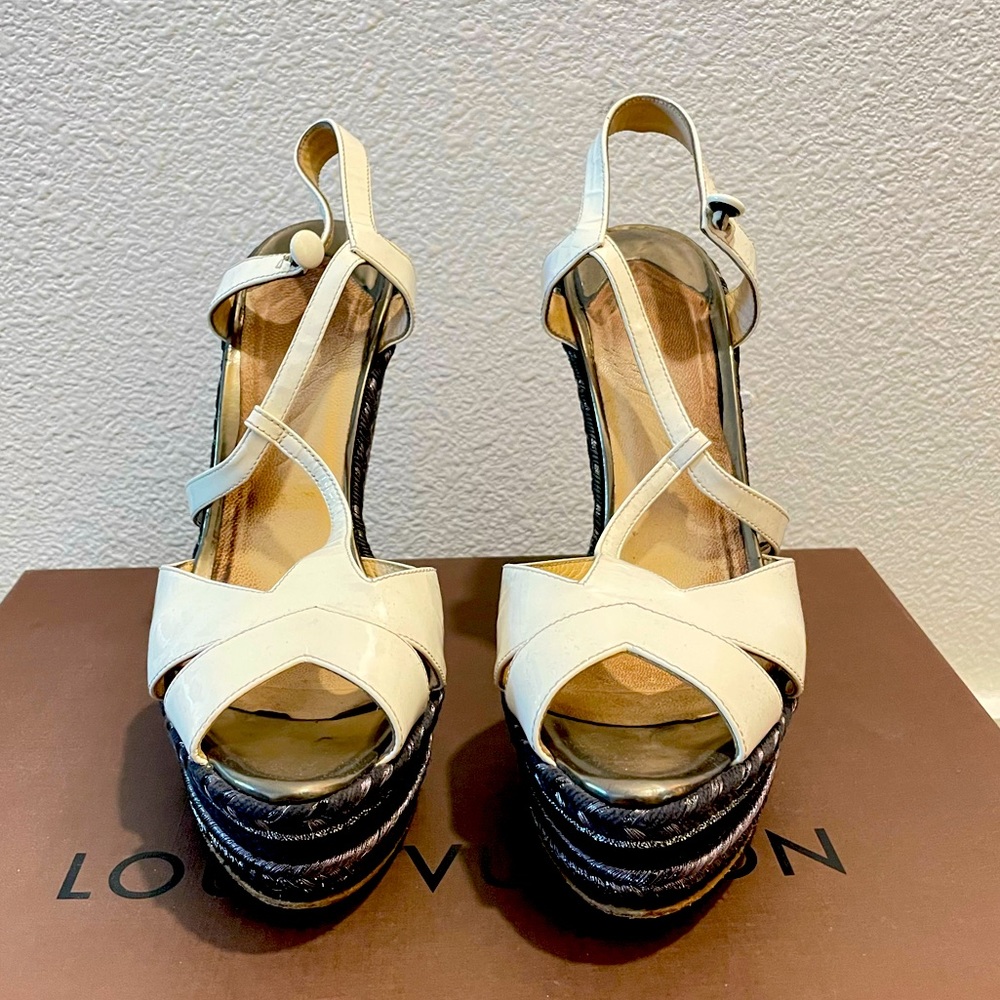 Christian Louboutin Marina Liege 140mm Espadrille Wedge Sandals